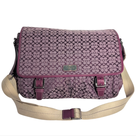 Coach Purple Patterned Women's Bag - Picture 2 of 11
